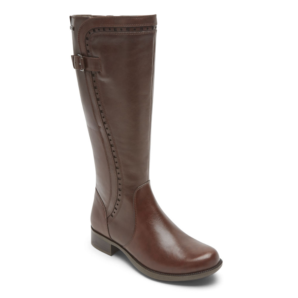 ロック ポート ト ブーツ レディース ブラウン - Copley Waterproof Tall - FTN357926